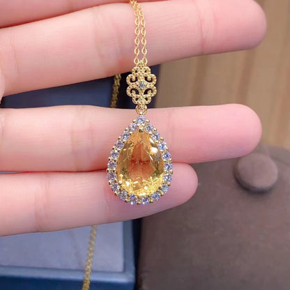 Collana quarzo citrino