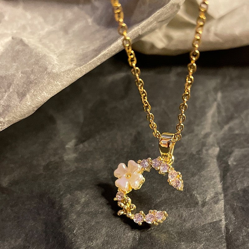 Collana in acciaio e zirconio