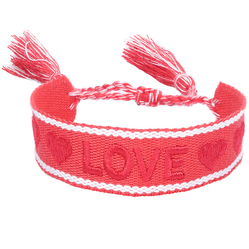 Bracciale coppia con ricamo