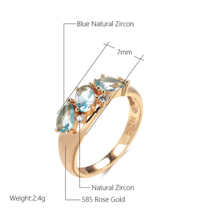 Anello Oro Rosa con Zircone