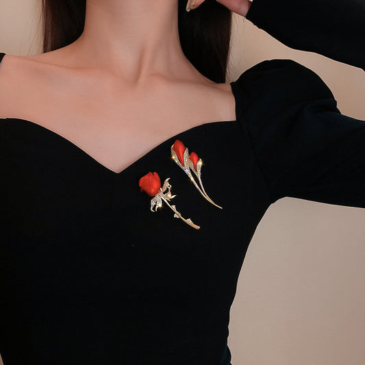 Spilla rosa tulipano