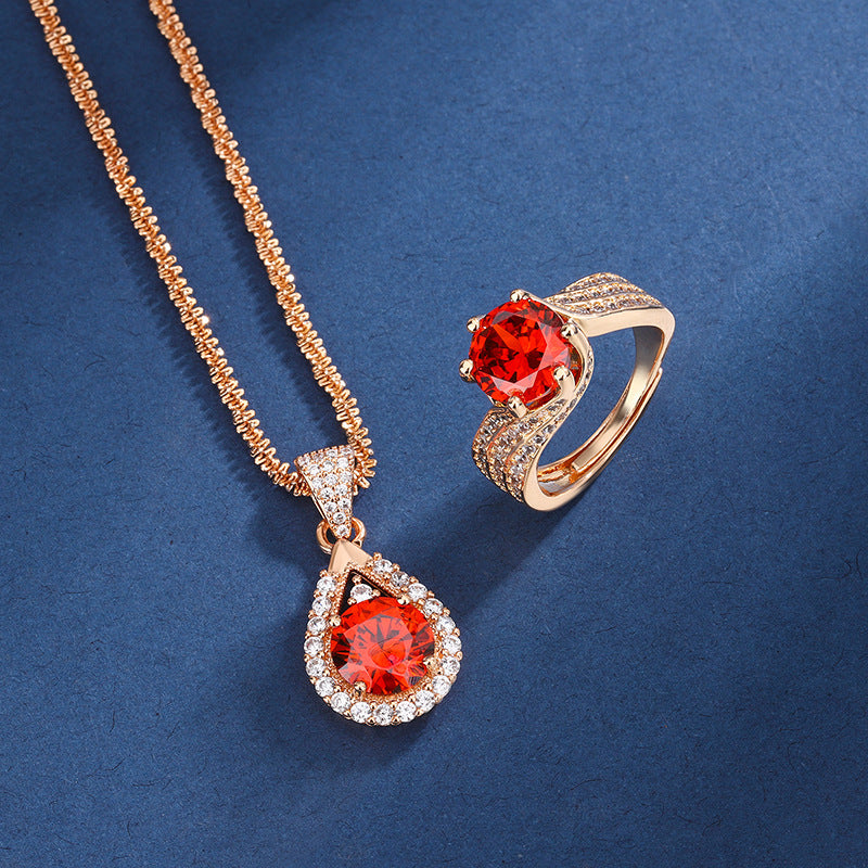 Collana Granato e Zircone