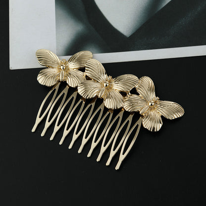 Pettine Farfalla Dorata Vintage