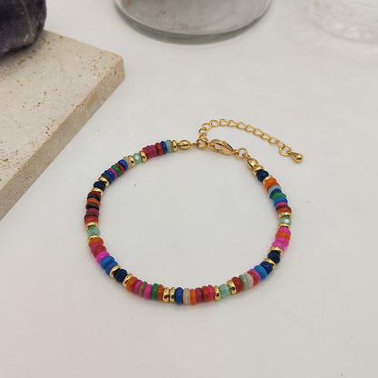 Bracciale conchiglia tessuto
