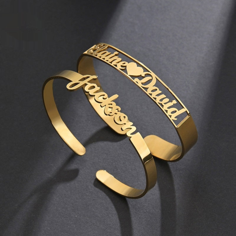 Bracciale lettere acciaio inox