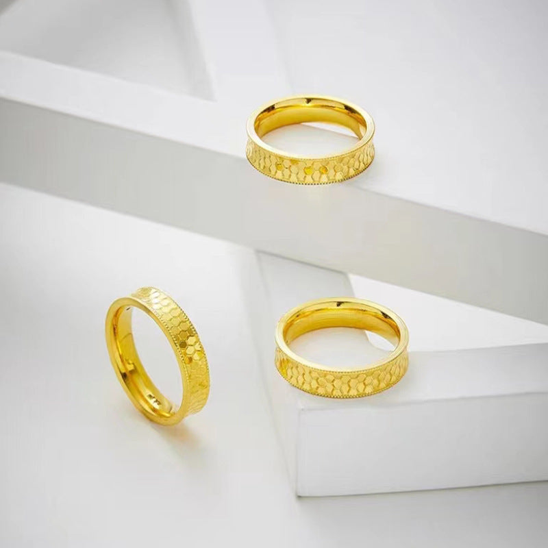 Anello ottone placcato oro