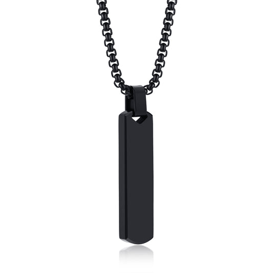 Collana rettangolare acciaio 3D