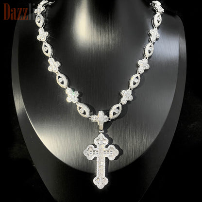 Set collana con croce e occhio