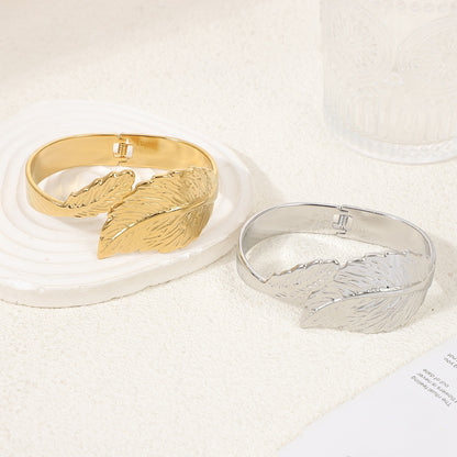 Bracciale foglia titanio
