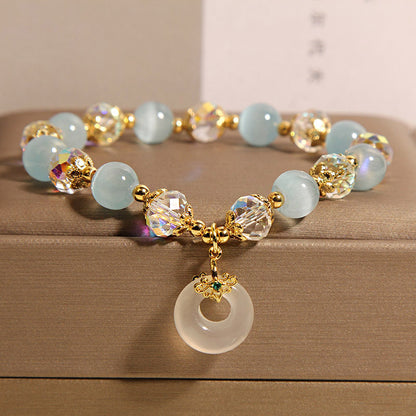 Bracciale opale blu pendente