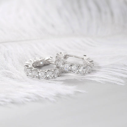 Orecchini a clip zirconia