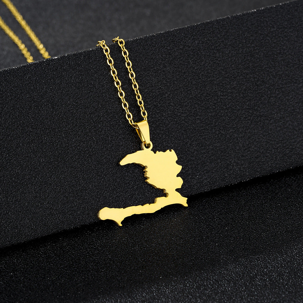 Collana acciaio effetto goccia