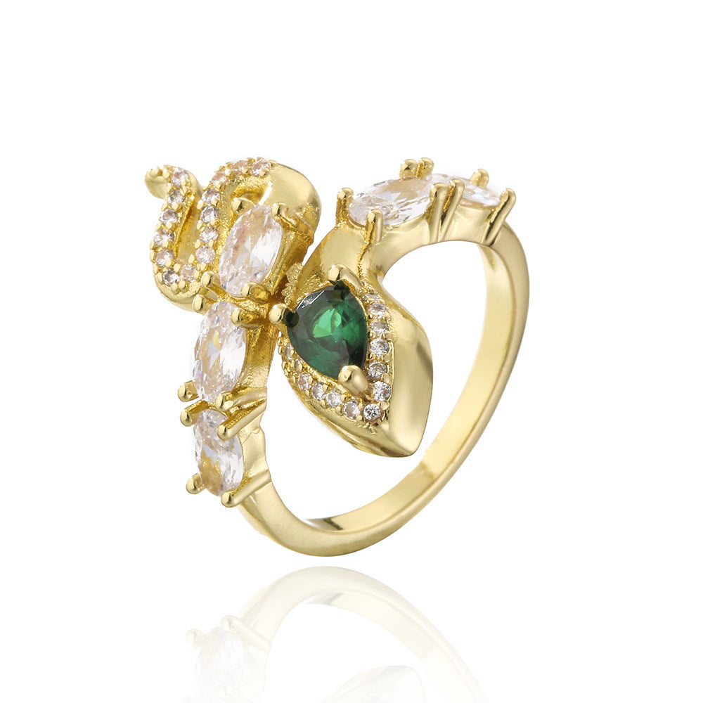 Anello Serpente Zirconi