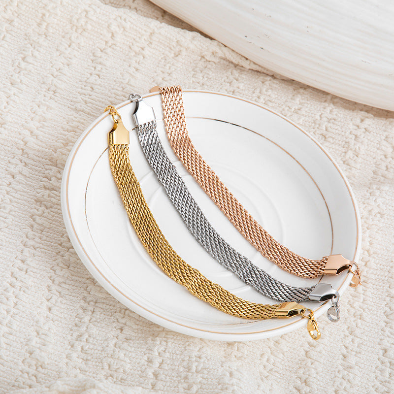 Bracciale maglia piatta