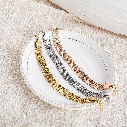 Bracciale maglia piatta
