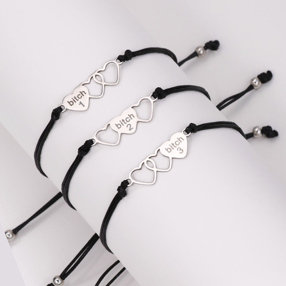 Bracciale intrecciato da amiche