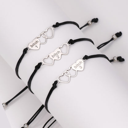 Bracciale intrecciato da amiche