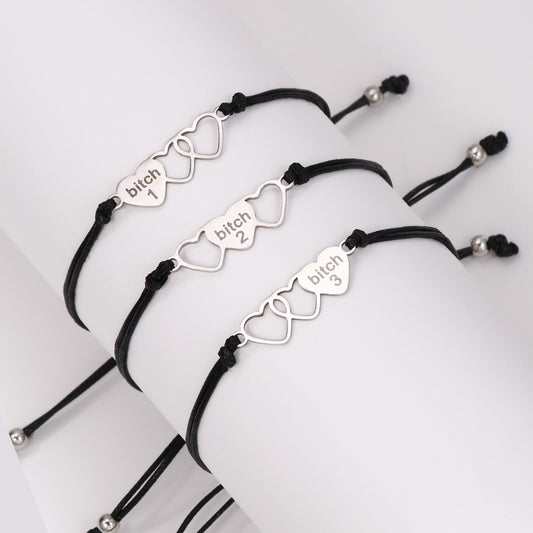 Bracciale intrecciato da amiche