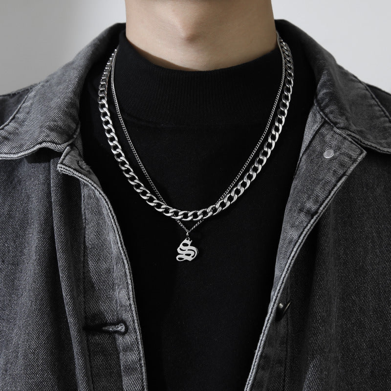 Collana Lettera Titanio