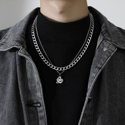 Collana Lettera Titanio