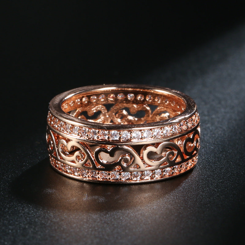 Anello zirconi doppio strato