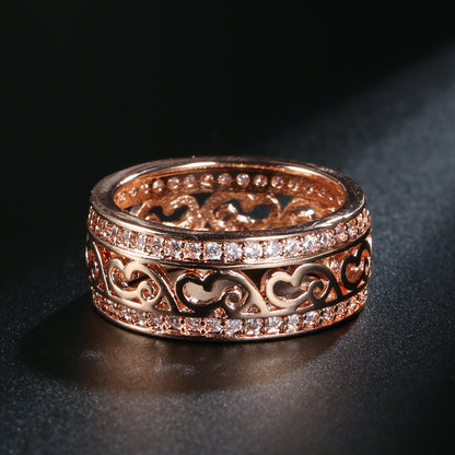 Anello zirconi doppio strato