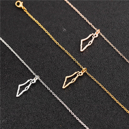 Collana mappa Israele traforata