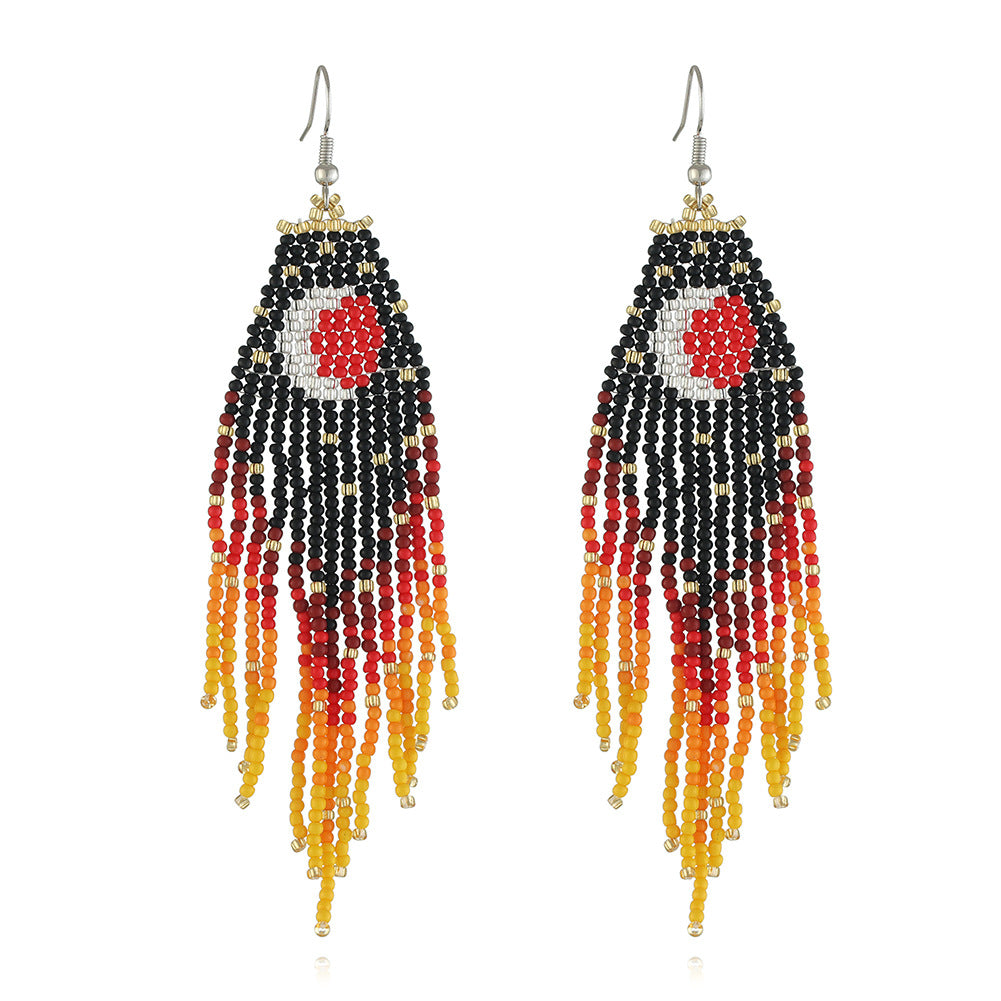 Orecchini perle riso boho