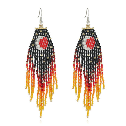 Orecchini perle riso boho