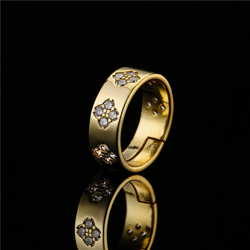 Anello Floreale Geometrico
