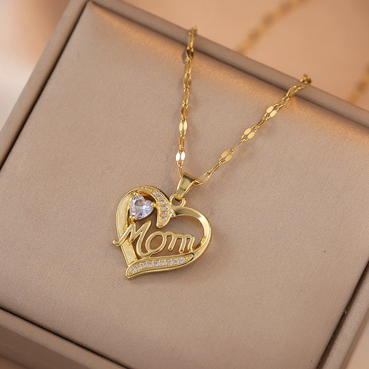 Collana pendente fiore cuore