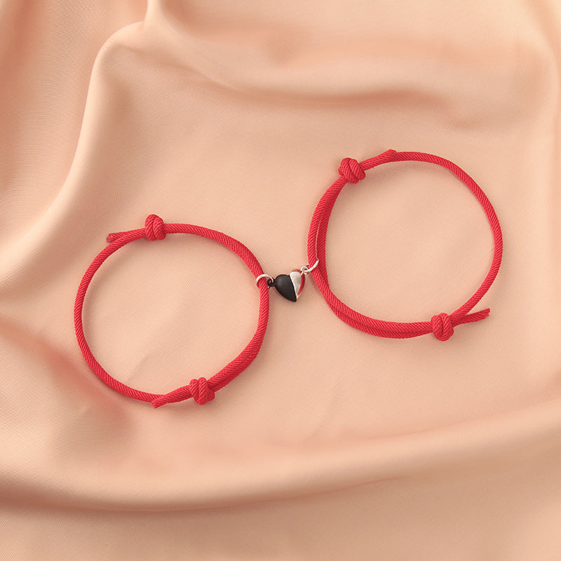 Bracciale coppia magnetico bianco e nero