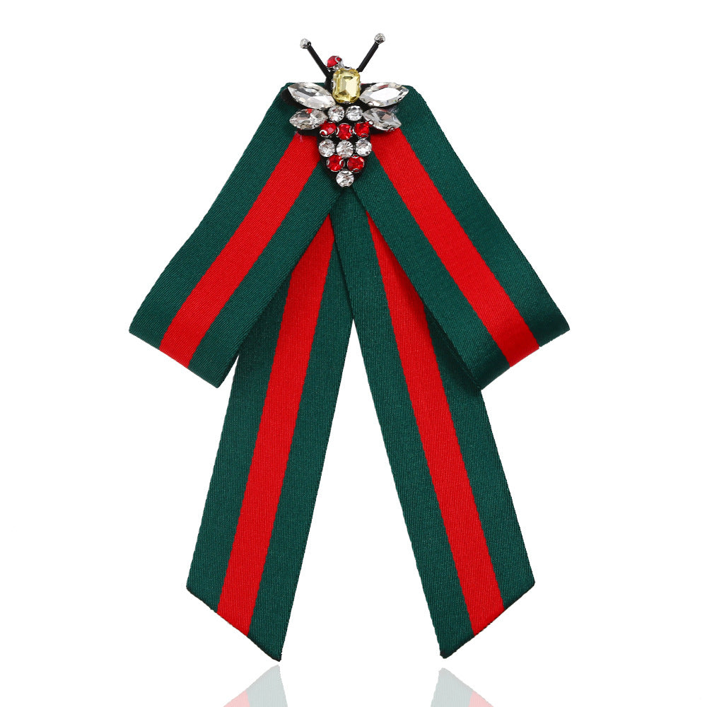 Spilla fiocco rigato