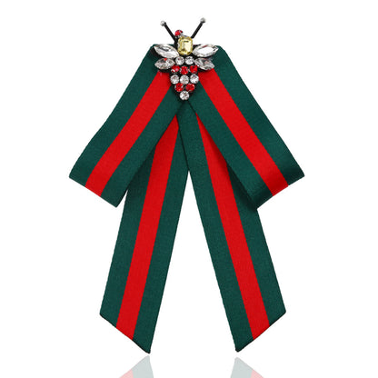 Spilla fiocco rigato