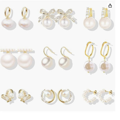 Orecchini perle e strass