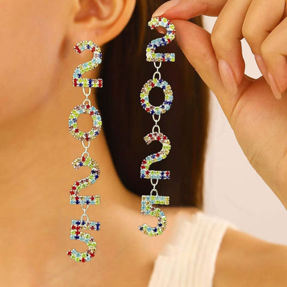 Orecchini Geometrici con strass e nappa