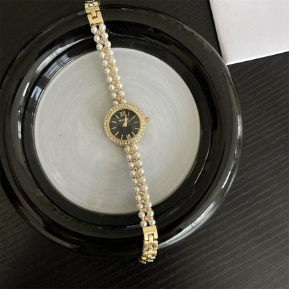 Orologio bracciale con perle classico