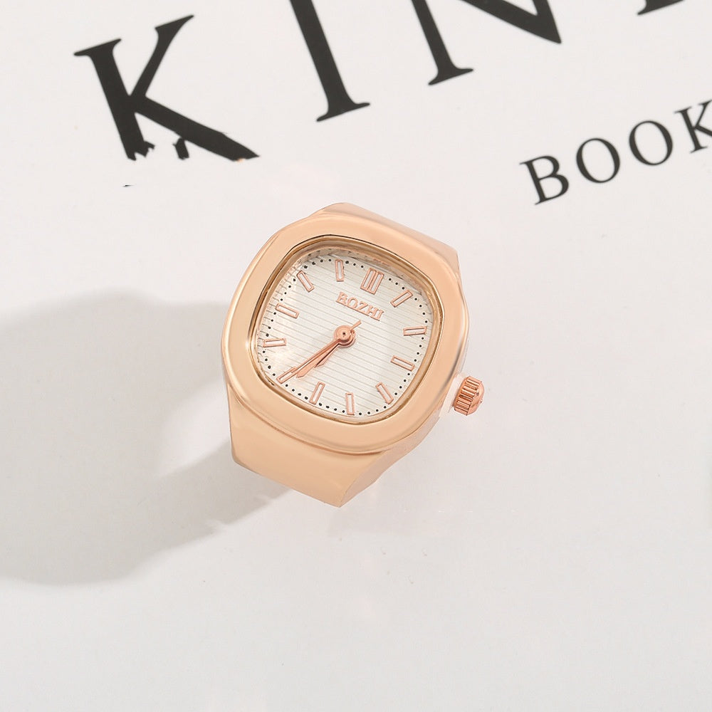 Anello orologio quadrato