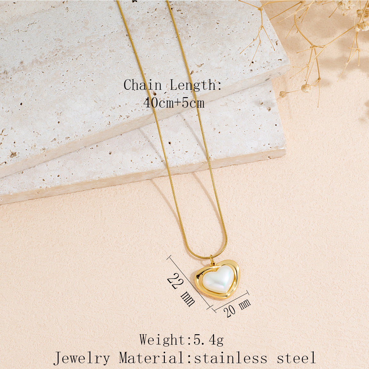 Collana cuore in acciaio