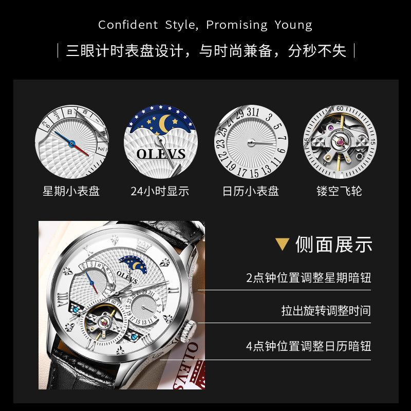 Orologio uomo automatico con apertura