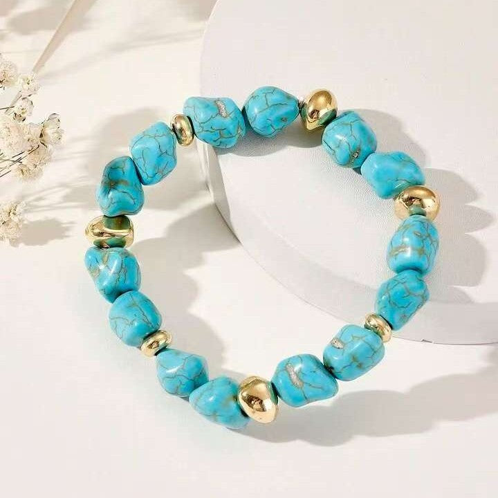 Braccialetto boho turchese unico