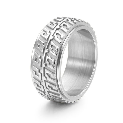 Anello con ruota rotante
