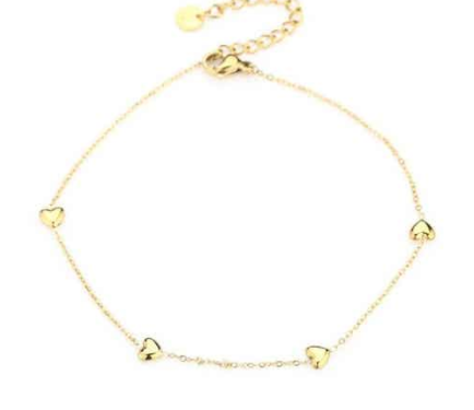 Cavigliera argento cuore
