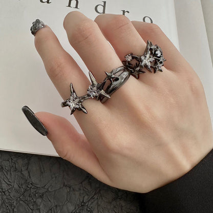 Anello stelle da donna scuro