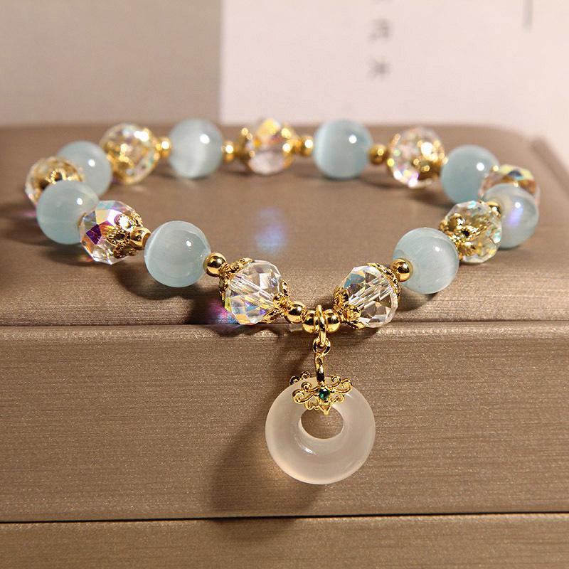 Bracciale opale blu pendente