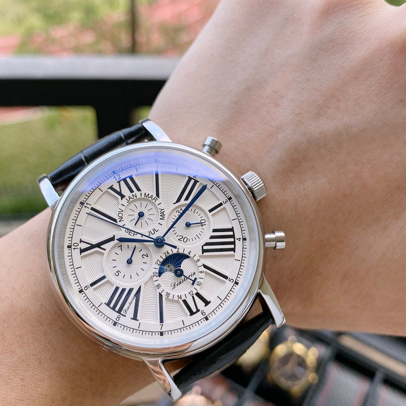 Orologio meccanico uomo pelle