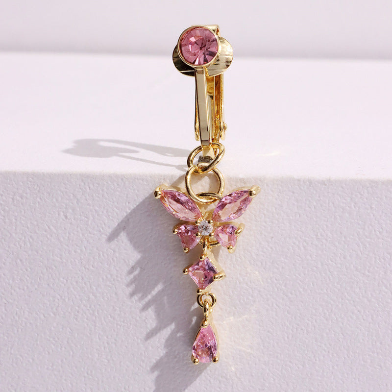 Piercing finto con farfalla