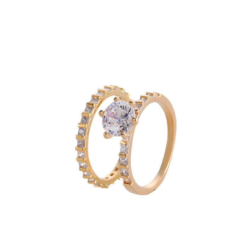 Anello coppia stile francese