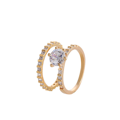 Anello coppia stile francese