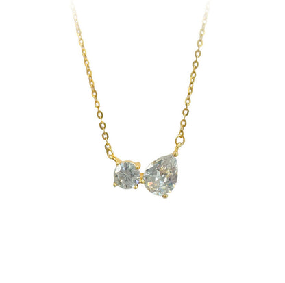 Collana cuore zirconi patchwork